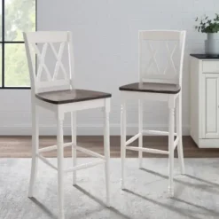 Bar Stools & Counter Height Stools-Kirkland's Home Shelly Classic Bar Stools, Set Of 2 White