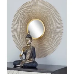 Wall Plaques-Kirkland's Home Shining Golden Sunburst 3-Pc. Wall Mirror Set