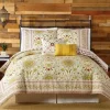 Comforters-Kirkland's Home Shyla Yellow Vinework Queen 5-Pc. Comforter Set Yellow/White