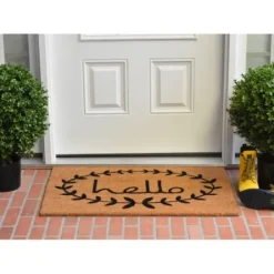 Doormats-Kirkland's Home Sienna Rubber Doormat, 48X22 In. Black