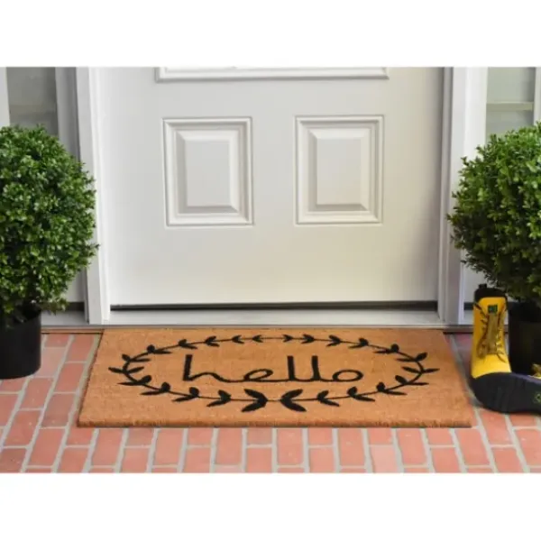 Doormats-Kirkland's Home Sienna Rubber Doormat, 48X22 In. Black