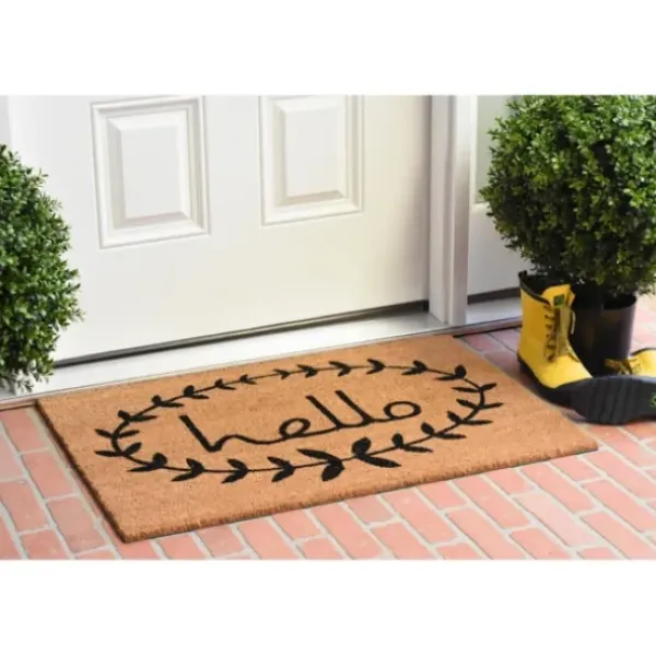 Doormats-Kirkland's Home Sienna Rubber Doormat, 48X22 In. Black