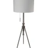 Floor Lamps-Kirkland's Home Silver Adjustable Tripod Base Floor Lamp White