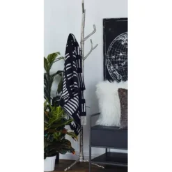 Entryway Furniture-Kirkland's Home Silver Aluminum Tree Branch Coat Rack