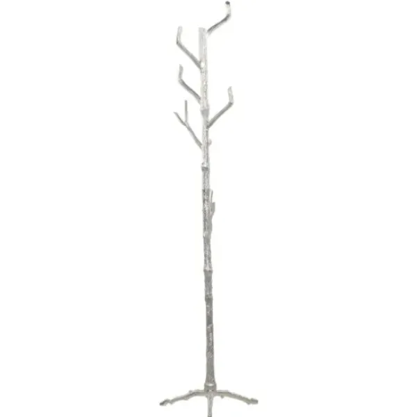 Entryway Furniture-Kirkland's Home Silver Aluminum Tree Branch Coat Rack