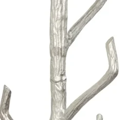 Entryway Furniture-Kirkland's Home Silver Aluminum Tree Branch Coat Rack