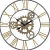 Clocks-Kirkland's Home Silver And Gold Benton Gears Wall Clock