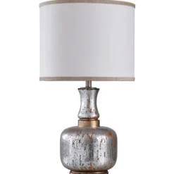 Table Lamps-Kirkland's Home Silver And Gold Distressed Glass Table Lamp Silver/Gold