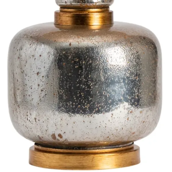 Table Lamps-Kirkland's Home Silver And Gold Mercury Glass Table Lamp White
