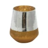 Candle Holders-Kirkland's Home Silver And Gold Pillar Candle Holder, 7 In. Silver/Gold