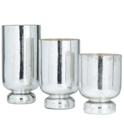 Candle Holders-Kirkland's Home Silver And Golden Goblet 3-Pc. Candle Holder Set Silver/Gold