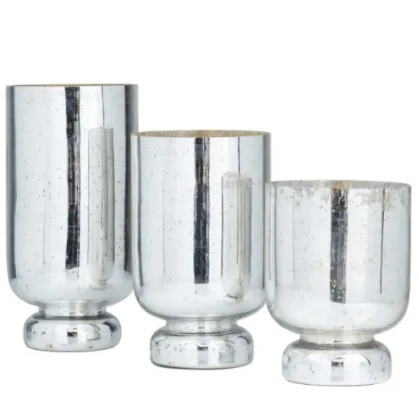Candle Holders-Kirkland's Home Silver And Golden Goblet 3-Pc. Candle Holder Set Silver/Gold
