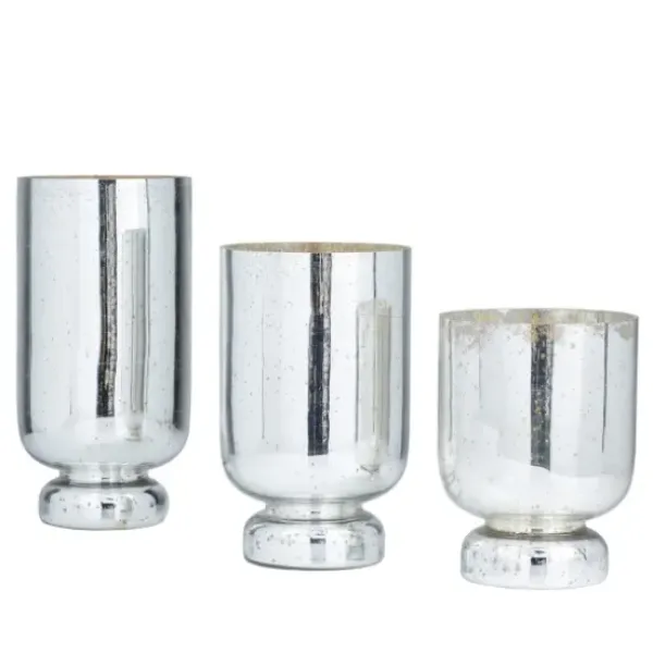 Candle Holders-Kirkland's Home Silver And Golden Goblet 3-Pc. Candle Holder Set Silver/Gold