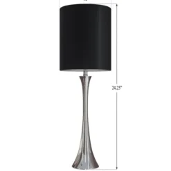 Table Lamps-Kirkland's Home Silver And Tapered Table Lamps, Set Of 2 Black