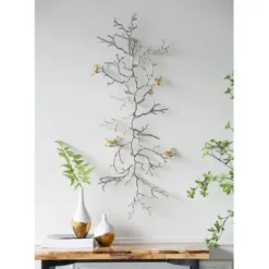 Wall Plaques-Kirkland's Home Silver Branches And Birds Metal Wall Plaque Gold/Silver