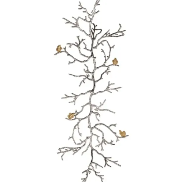 Wall Plaques-Kirkland's Home Silver Branches And Birds Metal Wall Plaque Gold/Silver