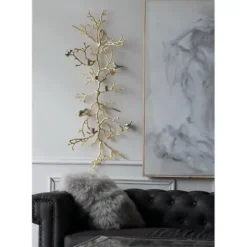 Wall Plaques-Kirkland's Home Silver Branches And Birds Metal Wall Plaque Gold/Silver
