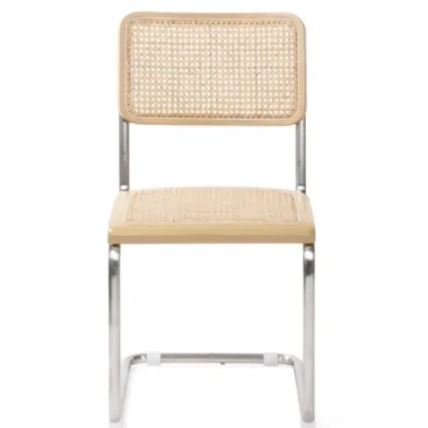 Dining Chairs-Kirkland's Home Silver Framed Woven Cane Dining Chairs, Set Of 2 Tan/Silver