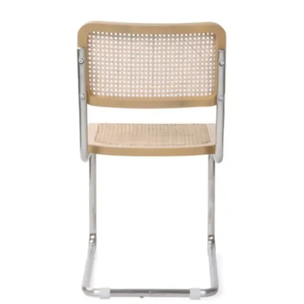 Dining Chairs-Kirkland's Home Silver Framed Woven Cane Dining Chairs, Set Of 2 Tan/Silver