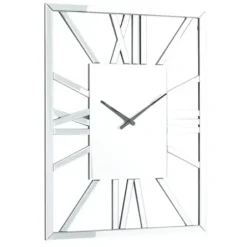 Clocks-Kirkland's Home Silver Glass Frame Wall Clock