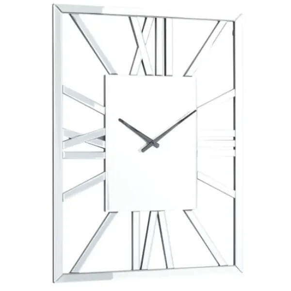 Clocks-Kirkland's Home Silver Glass Frame Wall Clock