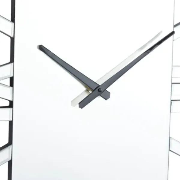 Clocks-Kirkland's Home Silver Glass Frame Wall Clock