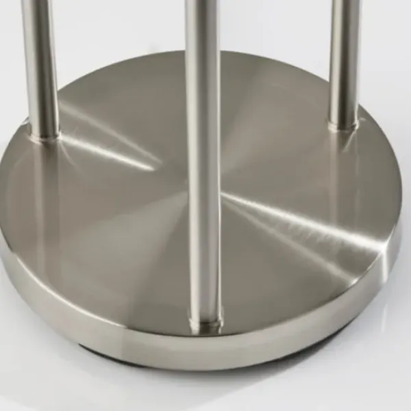 Floor Lamps-Kirkland's Home Silver Globe 3-Light Shelf Floor Lamp Silver/White