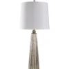 Table Lamps-Kirkland's Home Silver Leaf Slender Table Lamp White