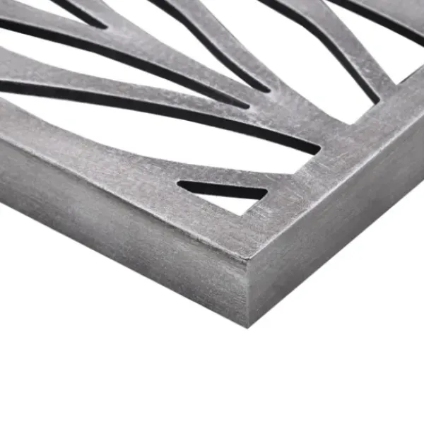 Wall Plaques-Kirkland's Home Silver Madison Park Florian Wall Plaques, Set Of 2 Gray