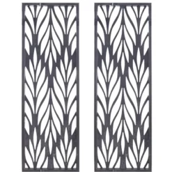 Wall Plaques-Kirkland's Home Silver Madison Park Florian Wall Plaques, Set Of 2 Gray