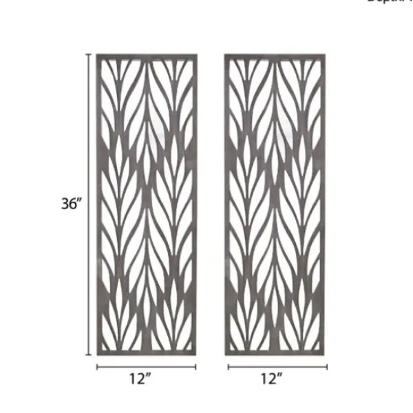 Wall Plaques-Kirkland's Home Silver Madison Park Florian Wall Plaques, Set Of 2 Gray