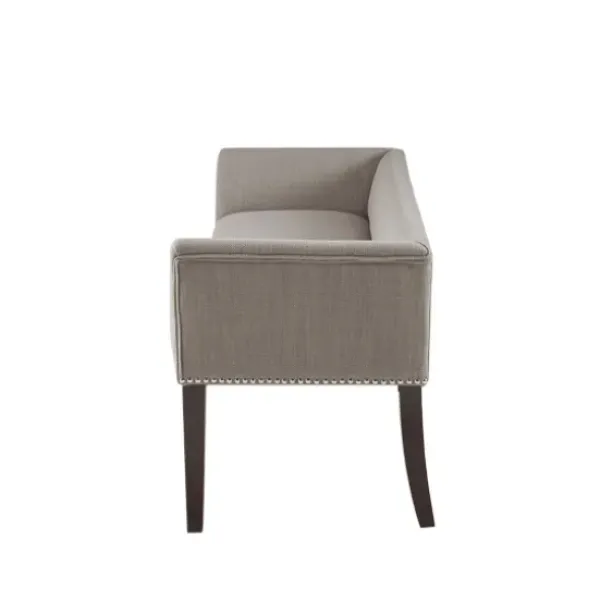 Benches & Ottomans-Kirkland's Home Silver Melinda Accent Bench Gray