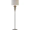 Floor Lamps-Kirkland's Home Silver Mercury Glass Floor Lamp, Set Of 2 Gray