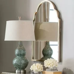 Framed Mirrors-Kirkland's Home Silver Metal Arched Mirror