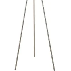 Floor Lamps-Kirkland's Home Silver Metal Tripod Floor Lamp White