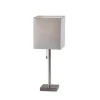 Table Lamps-Kirkland's Home Silver Monochrome Square Table Lamp Silver/Gray
