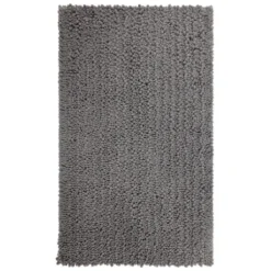 Bathroom Rugs-Kirkland's Home Silver Reversible Cotton Bath Mat, 60 In. Gray