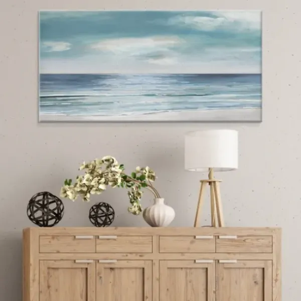 Canvas Art-Kirkland's Home Silver Shore Canvas Art Print Blue