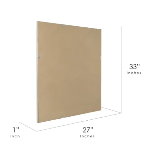 Framed Mirrors-Kirkland's Home Silver Textured Chrome Framed Wall Mirror