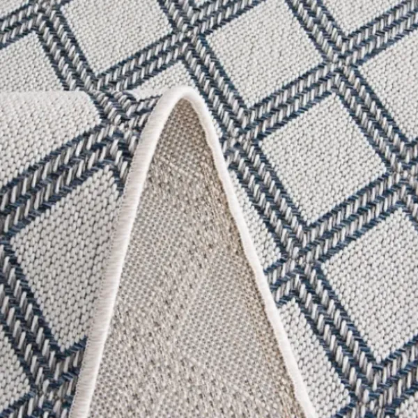 Outdoor Rugs-Kirkland's Home Silver Trellis Indoor/Outdoor Area Rug, 6X9 Gray