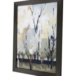 Framed Art-Kirkland's Home Silversong Birch Abstract Framed Art Print White/Gray