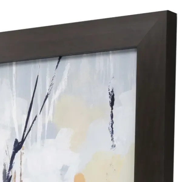 Framed Art-Kirkland's Home Silversong Birch Abstract Framed Art Print White/Gray