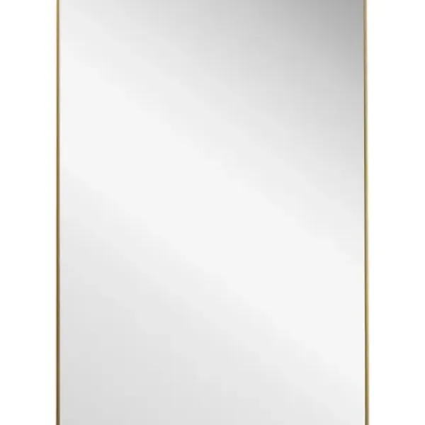 Framed Mirrors-Kirkland's Home Simple Frame Rectangle Wall Mirror Gold