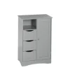 Cabinets & Sideboards-Kirkland's Home Single Door 3-Drawer Cabinet Gray