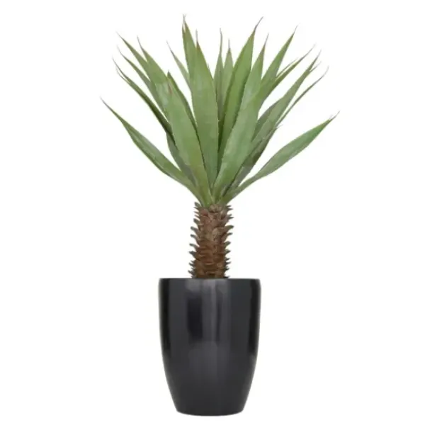 Trees & Topiaries-Kirkland's Home Sisal Palmtree In Sleek Black Planter