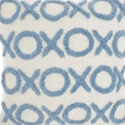 Pillows-Kirkland's Home Sky Tufted Xoxo Throw Pillow Blue