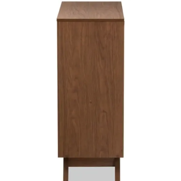 Dressers & Chests-Kirkland's Home Slant Two-Tone Walnut 5-Drawer Chest