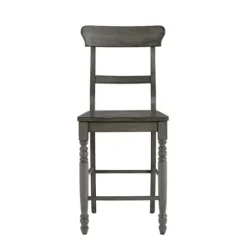 Bar Stools & Counter Height Stools-Kirkland's Home Slate Ladder Back Counter Stools, Set Of 2 Gray