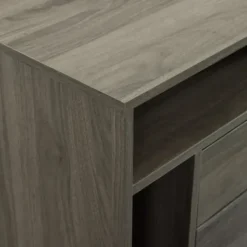 Accent & End Tables-Kirkland's Home Slate Side Table With Cubbies Gray