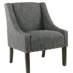 Accent Chairs-Kirkland's Home Slate Swoop Accent Chair Gray